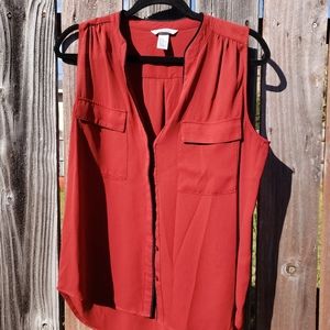H&M red and black blouse sleeveless 3/$30